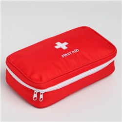 Аптечка дорожная First Aid, цвет красный