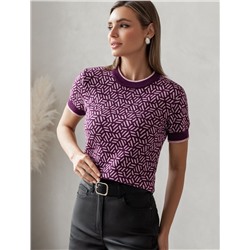 Джемпер жаккардовой вязки с кашемиром