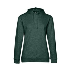 Толстовка с капюшоном женская Hoodie, темно-зеленый меланж