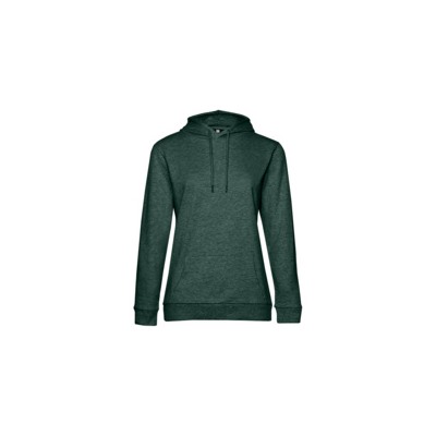 Толстовка с капюшоном женская Hoodie, темно-зеленый меланж