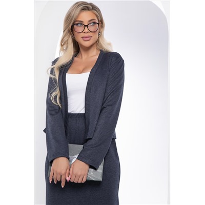 Костюм с юбкой макси (темно-синий) К8489