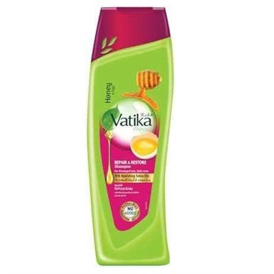 Vatika HONEY AND EGG Repair and Restore Shampoo, Dabur (Ватика МЕД И ЯЙЦО Шампунь ИСЦЕЛЕНИЕ И ВОССТАНОВЛЕНИЕ для поврежденных и секущихся волос, Дабур), 200 мл.