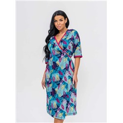 Халат женский Текс-Плюс, цвет зеленый розовый