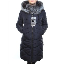 AZ1819HM Пальто женское зимнее (холоффайбер, натуральный мех чернобурки) размер S (42 российский)