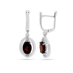 Серьги из серебра гранат, Зоря