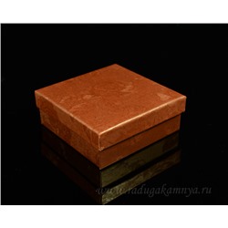 Сувенирное зеркальце с ониксом, круглое, золотистое, в коробочке