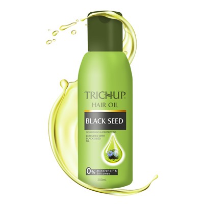 Trichup Hair Oil BLACK SEED, Vasu (Тричуп Масло для волос ЧЕРНЫЕ СЕМЕНА, Питание и защита, Васу), 100 мл.