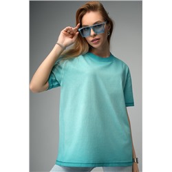 Женская футболка оверсайз с эффектом градиент Happyfox