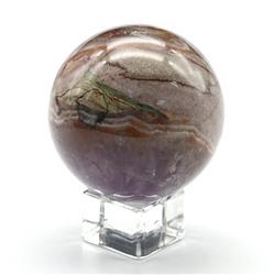 Шар из аметиста и агата, диаметр 54мм, 225г