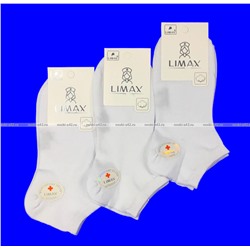 LIMAX носки укороченные женские белые медицинские арт. 71125В