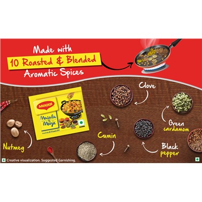 MASALA MAGIC, with Iron & Vitamin B9, Maggi (МАСАЛА МЭЙДЖИК смесь специй, Мэгги), 6 г.