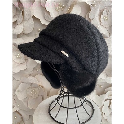 Фантазия букле мех.норка Кепка женская флис (56-58)