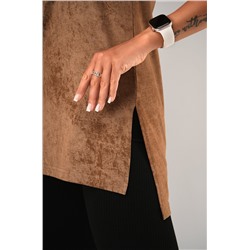 Женская удлиненная футболка с разрезами Happyfox