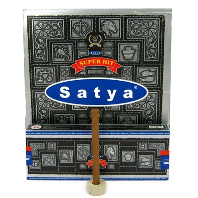 SUPER HIT Dhoop Sticks, Satya (СУПЕР ХИТ безосновные благовония, Сатья), уп. 10 палочек.