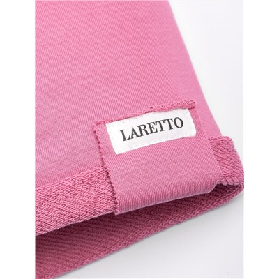 Шапка детская, нашивка LARETTO, лавандово-розовый