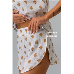 Женская пижама с шортами из муслина Happyfox