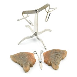 Фигурка "Мотылек" с кварцем, серебристая 85*75*80мм