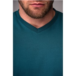 Мужская футболка больших размеров c V-вырезом Happyfox