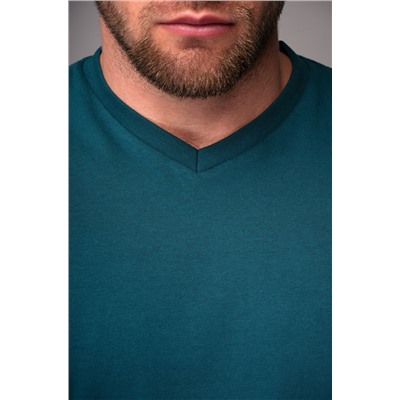 Мужская футболка больших размеров c V-вырезом Happyfox