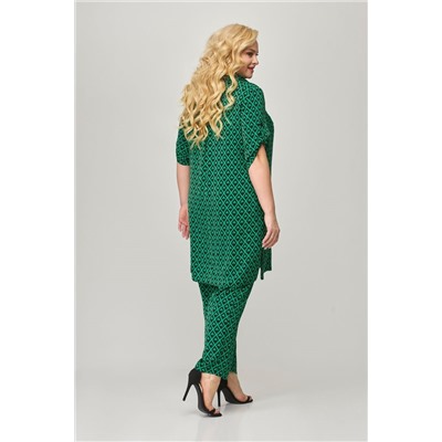 Svetlana-Style 1880 зеленый+черный, Кардиган,  Брюки,  Топ