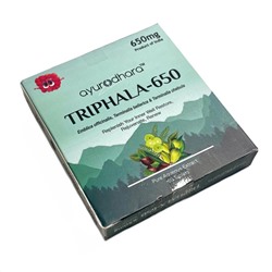 TRIPHALA-650 tablet, Ayurodhara (ТРИФАЛА, для пищеварительной системы, Аюродхара), 60 таб. по 650 мг.