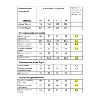 Мода Юрс 2694-2ж, Брюки,  Жилет