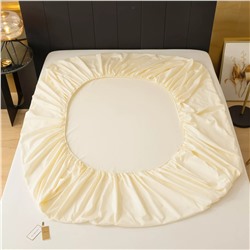 Простынь на резинке Однотонный Сатин Элитный 100% египетский хлопок RROCE016