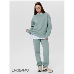 Женский свитшот оверсайз из футера с начесом Lingeamo мятный ВК-23 (25)