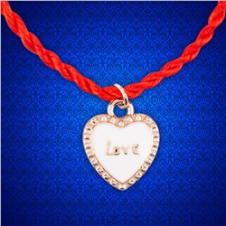 Браслет красная нить с подвеской LOVE, Giftman, 1 шт.