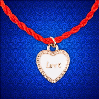 Браслет красная нить с подвеской LOVE, Giftman, 1 шт.