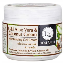 U&I ALOE VERA & COCONUT CREAM Moisturizing Gel Cream (АЛОЭ ВЕРА ГЕЛЬ С КОКОСОВЫМ КРЕМОМ), 100 г.
