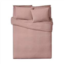 Комплект постельного белья Страйп-сатин Verossa нежно-розовый КПБ-НС-20