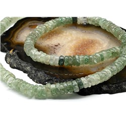 Бусы из Авантюрина зеленого диск 7*3мм, 44см, 32,5г