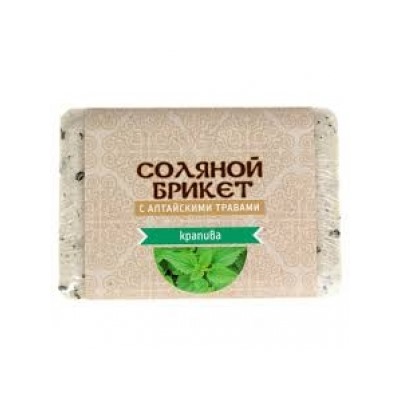 Соляной брикет "Соляная баня" с Алтайскими травами КРАПИВА 1,35кг/9шт