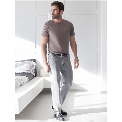 Футболка базовая полуприлегающая из премиального хлопка с эластаном