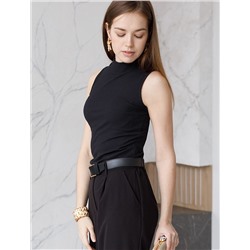 Топ из трикотажа в широкий рубчик