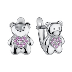 Серьги из серебра куб.циркон., Л-12212