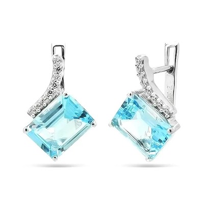 Серьги из серебра топаз, Сириль