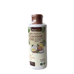 100% Natural COCONUT OIL and Nothing Else, Pure Herb (100% Натуральное КОКОСОВОЕ МАСЛО. И ничего больше. Для тела и волос, Пьюр Херб), 150 мл.