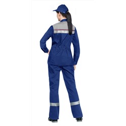 Костюм женский "УДАРНИК" куртка/брюки, цвет: василек/св.серый