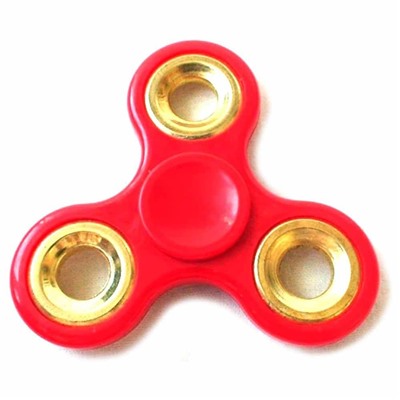 Антистресс Hand Spinner Спиннер 8см красный с золотыми вставками SH 999388
