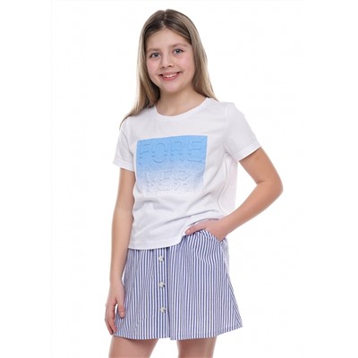 CLE юбка дев.892206/40ппн, джинсовый/белый