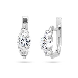 Серьги из серебра куб.циркон., В10-0214
