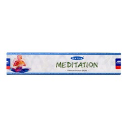MEDITATION Premium Incense Sticks, Satya (МЕДИТАЦИЯ премиальные благовония, Сатья), ЗЕЛЕНАЯ УП. 15 г.