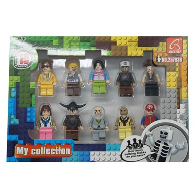 Конструктор My Сollection 10 героев 21,5*16см/ коробка 25793В УЦЕНКА 30% (мятая упак)
