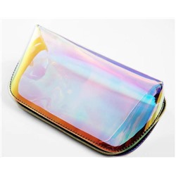 SALE!Женская полупрозрачная, голографическая косметичка-хамелеон, на молнии ,размер 18,5*10*7 см.1 шт.