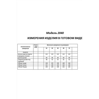Shetti 2040, Пальто