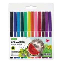 Фломастеры 12 цв. Хатбер Eco Хорошо быть ежиком  BP_080547