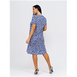 Платье женское Текс-Плюс, цвет голубой белый черный