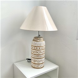 Светильник из дерева с резным орнаментом, ОВАЛЬНОЙ ФОРМЫ (ручная работа, высота 52 см.), 1 шт.